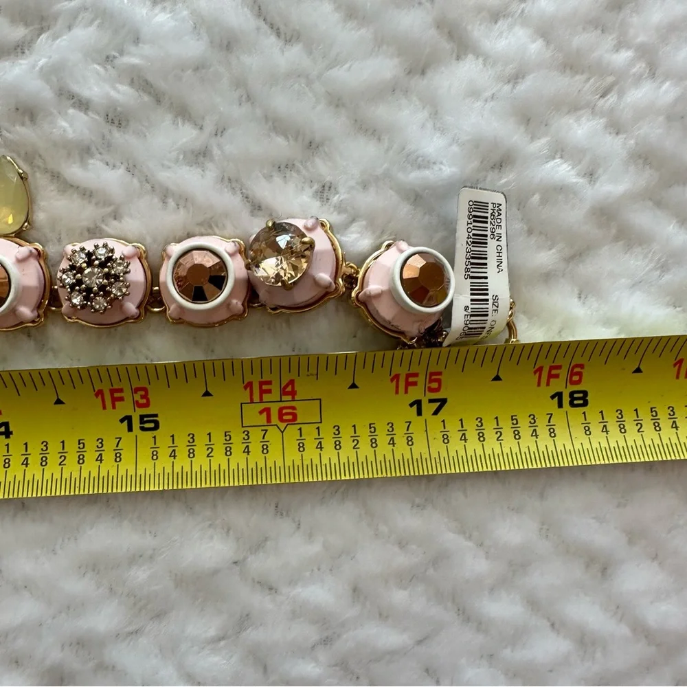 J. Crew Powder Pink Brulee Statement Necklace NWT - Picture 9 of 10